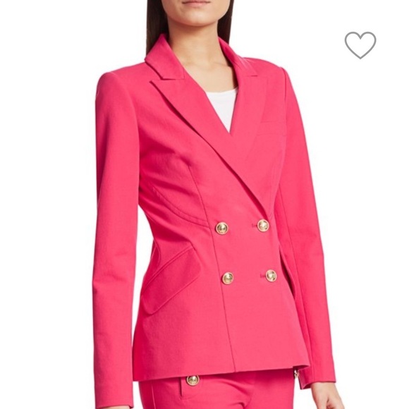 DEREK LAM 10 Crosby 
Rodeo Double-Breasted Blazer in Hot Pink Size 0 - Picture 1 of 12
